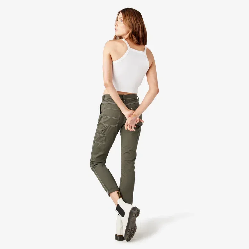 Women’s Slim Straight Fit Roll Hem Carpenter Pants Women’s Slim Straight Fit Roll Hem Carpenter Pants