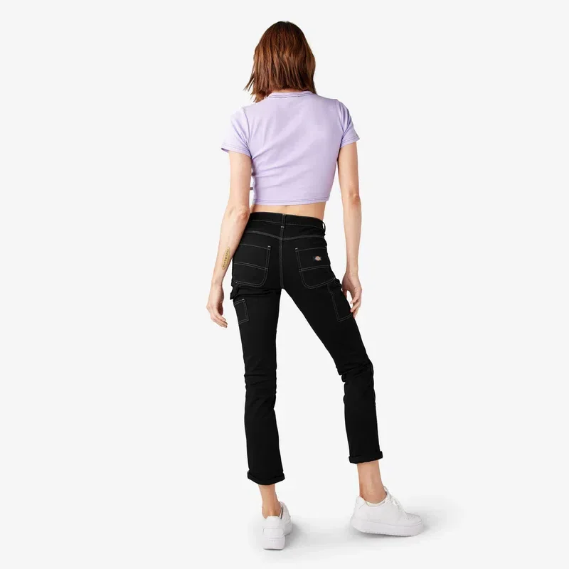 Women’s Slim Straight Fit Roll Hem Carpenter Pants Women’s Slim Straight Fit Roll Hem Carpenter Pants