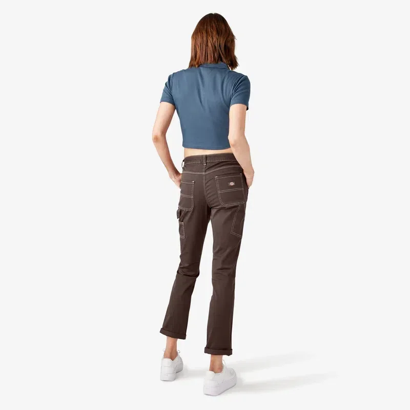 Women’s Slim Straight Fit Roll Hem Carpenter Pants Women’s Slim Straight Fit Roll Hem Carpenter Pants