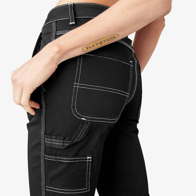 Women’s Slim Straight Fit Roll Hem Carpenter Pants Women’s Slim Straight Fit Roll Hem Carpenter Pants