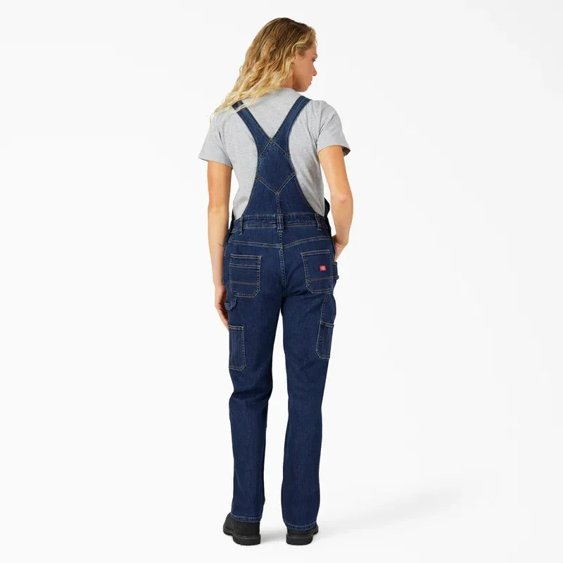 Women’s Straight Fit Denim Double Front Bib Overalls Women’s Straight Fit Denim Double Front Bib Overalls