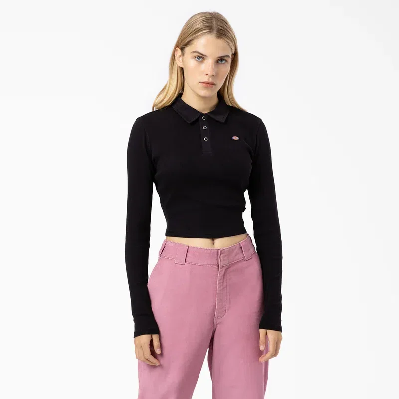 Women’s Tallasee Long Sleeve Cropped Polo Women’s Tallasee Long Sleeve Cropped Polo