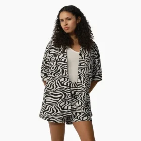 Women’s Zebra Print Work Shirt