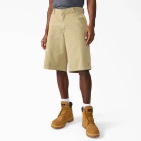 Worn in Loose Work Shorts, 13″