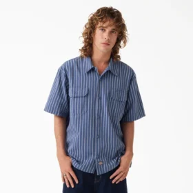 Worn in Striped Work Shirt
