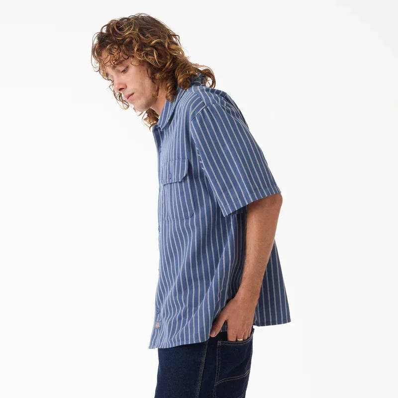 Worn in Striped Work Shirt Worn in Striped Work Shirt