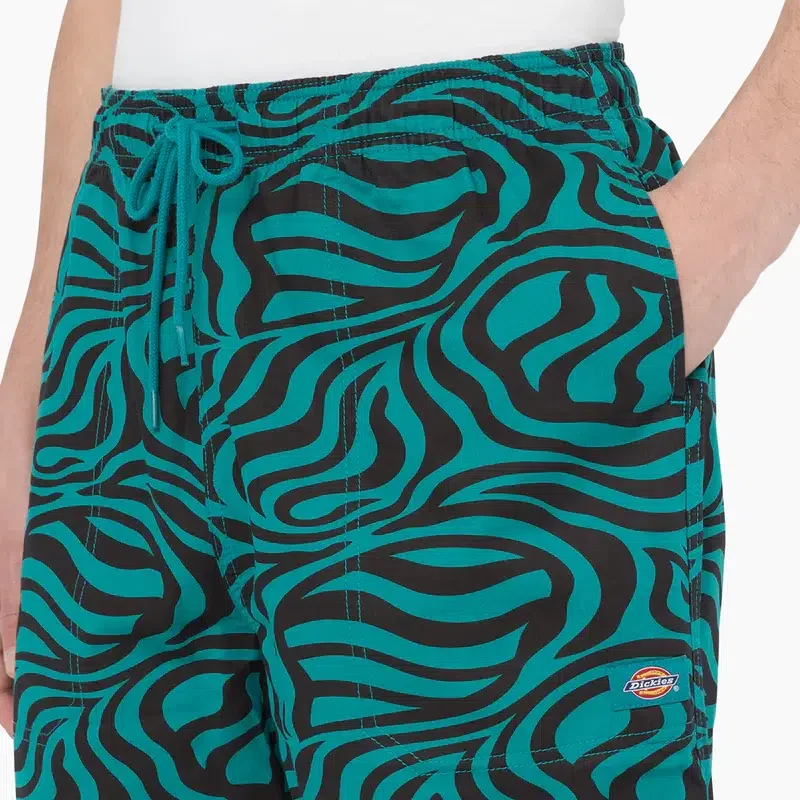 Zebra Print Modern Fit Drawstring Shorts, 6″ Zebra Print Modern Fit Drawstring Shorts, 6″